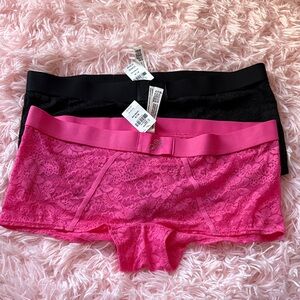 Victoria's Secret Fuchsia Lace Boyshort Panty